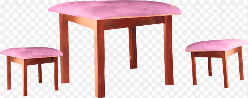 桌椅-原木桌
