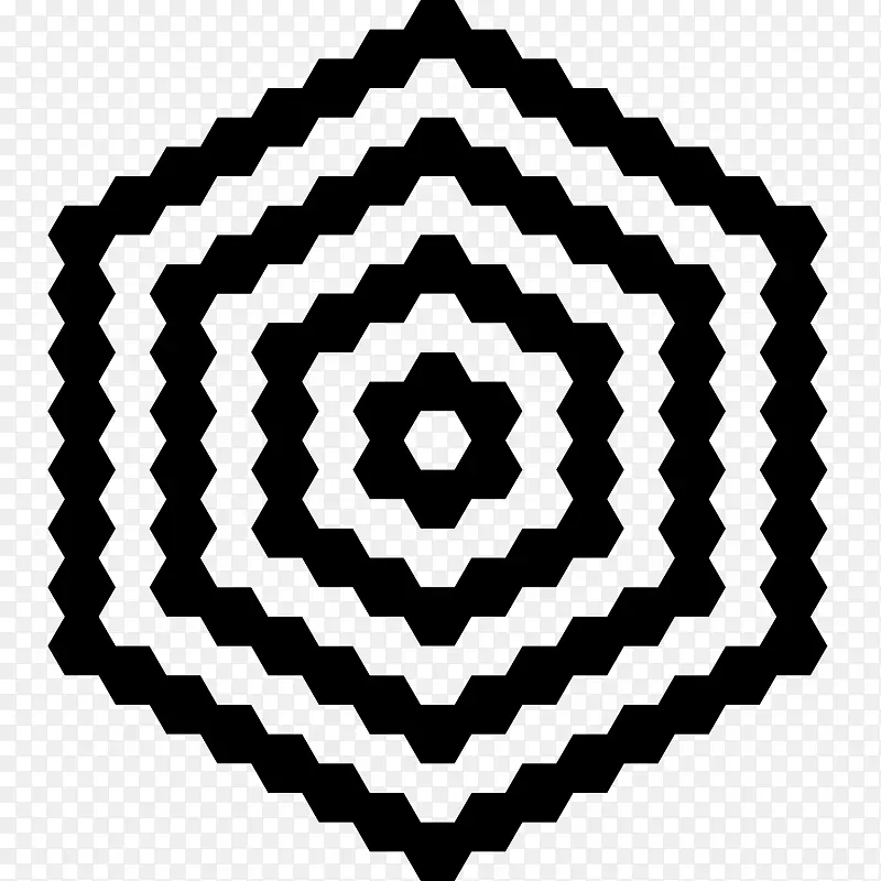 六角螺旋圆三角夹艺术.六边形