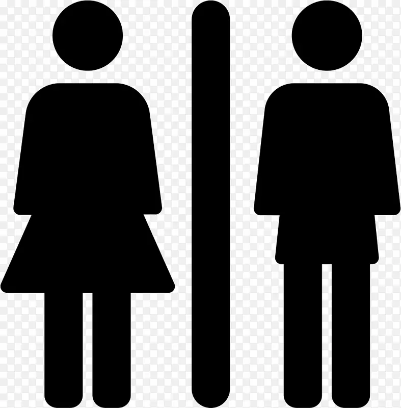 电脑图标-男性女性剪贴画-厕所