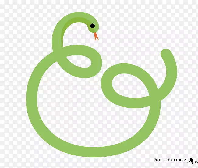 色拉商标排版-绿蛇