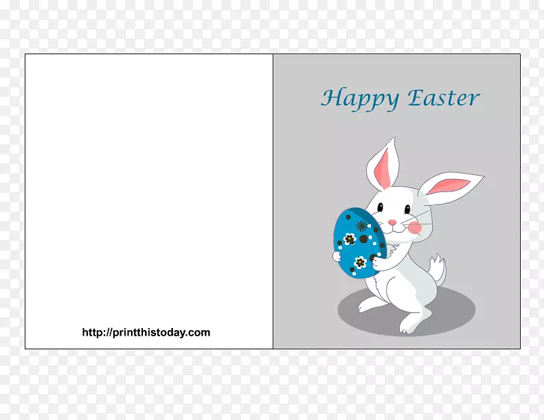 复活节兔子复活节明信片复活节彩蛋兔子贺卡图案