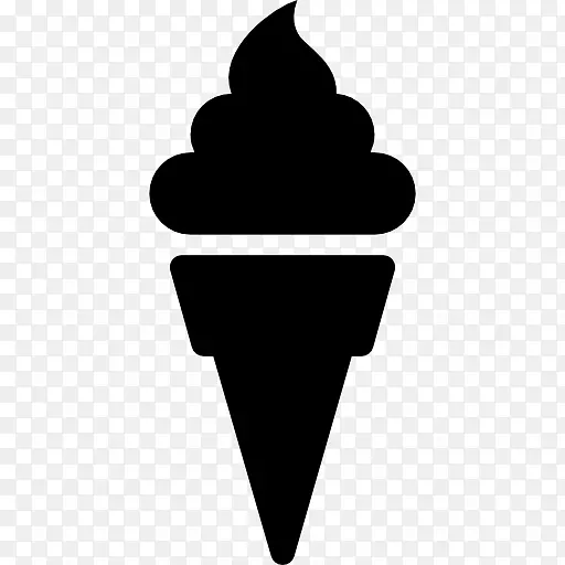 冰淇淋锥，雪冻酸奶，软质服务-冰淇淋轮廓