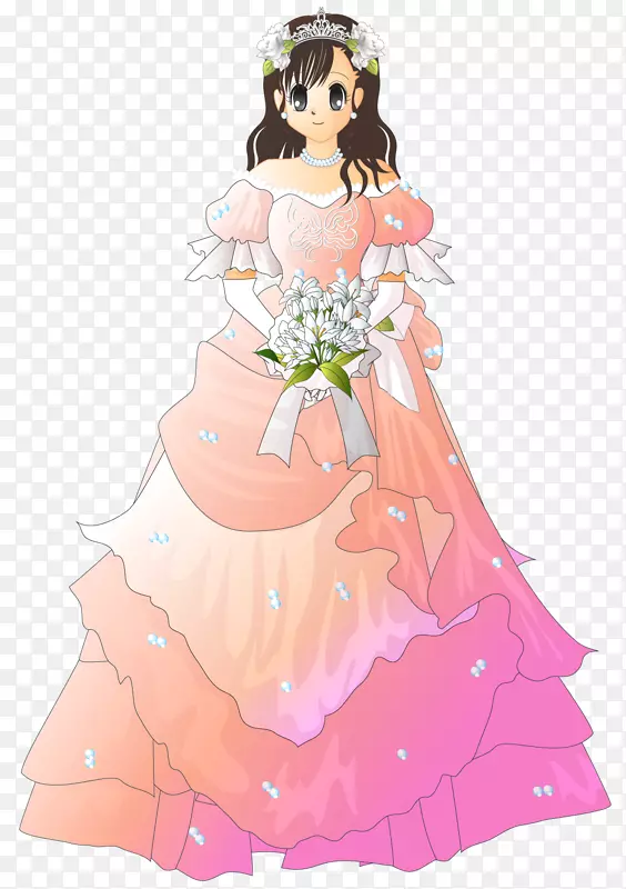 婚纱花卉设计粉色新娘-欧式婚纱