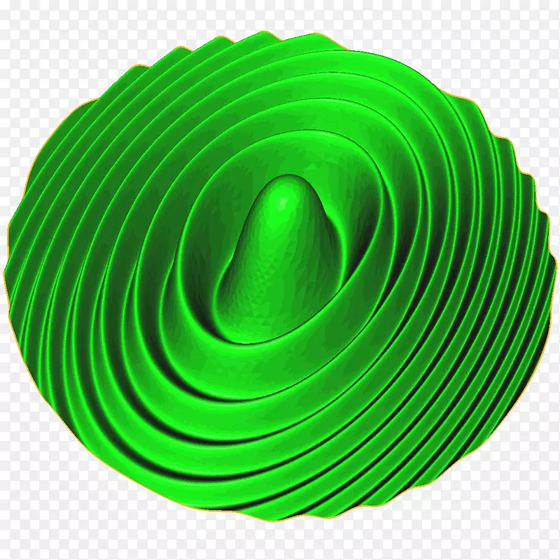 圆螺旋绿色插值