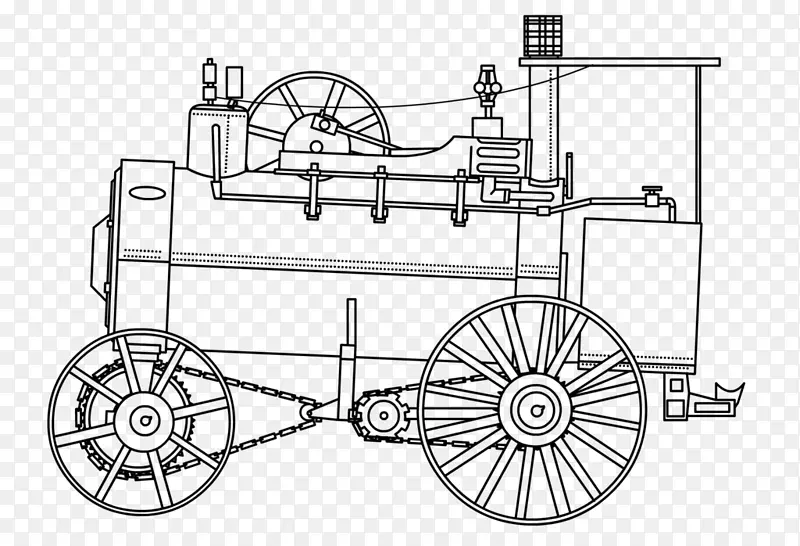蒸汽机蒸汽牵引车蒸汽机车牵引发动机.张力