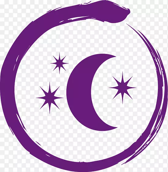 乌龙蛇象征紫色创新-新月部分