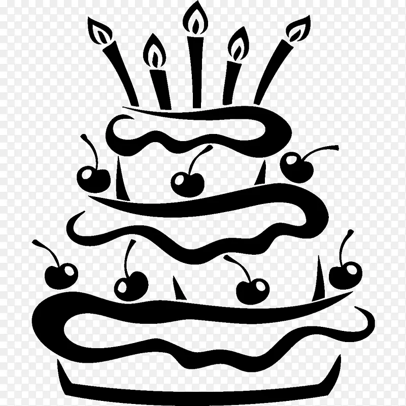 生日蛋糕倒挂蛋糕巧克力蛋糕纸杯蛋糕贴纸