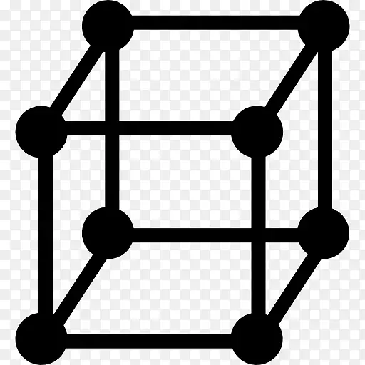 立方体计算机图标形状分子.分子