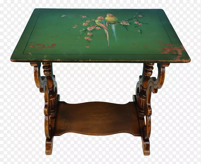 床头桌、咖啡桌、家具、世纪中叶的现代手绘书桌