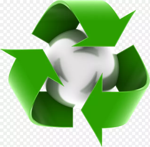 回收符号回收站垃圾桶和废纸篮.绿化