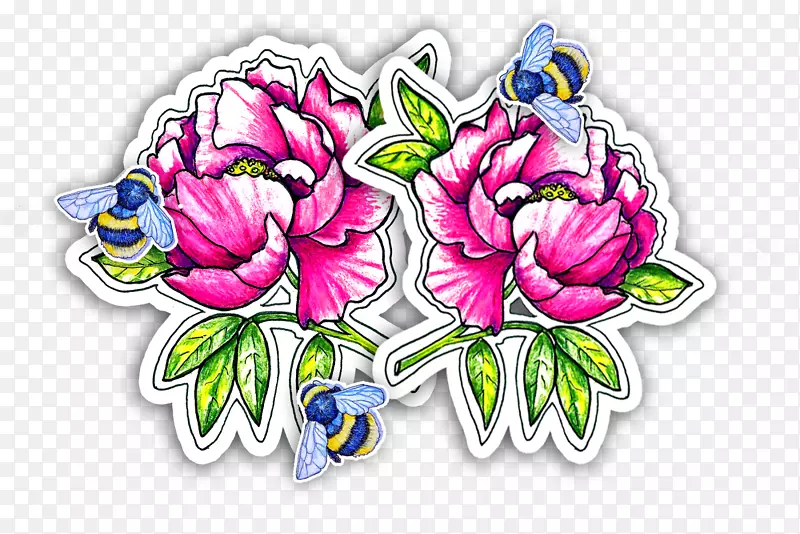 玫瑰科切花-牡丹设计