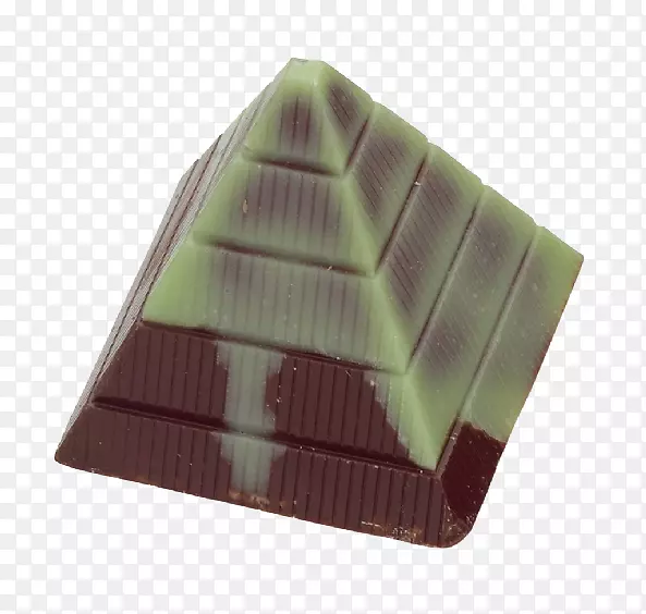 巧克力棒，奶油白巧克力金字塔-薄荷绿