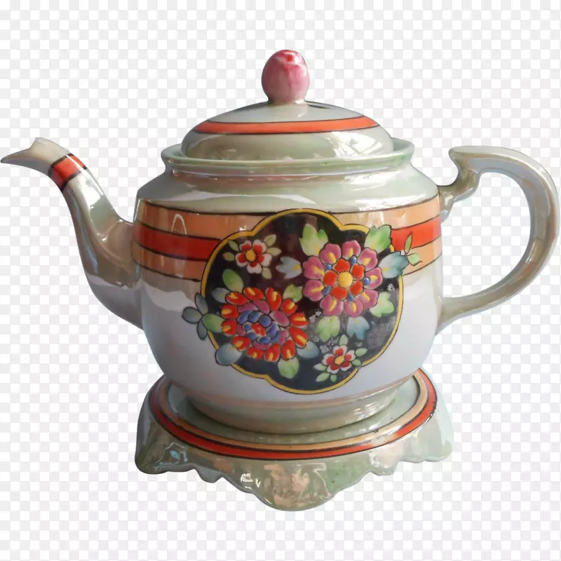 水壶茶壶盖瓷陶器手绘茶壶