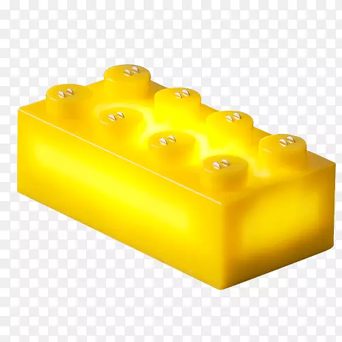 黄色玩具块乐高盒-砖块