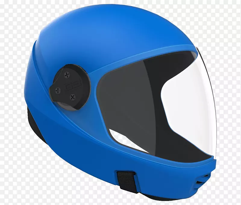 摩托车头盔降落伞自动激活装置-蓝色降落伞
