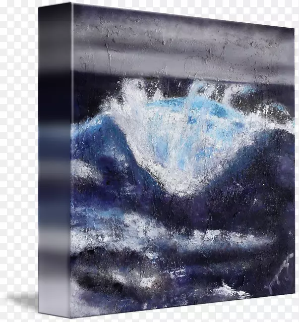 现代艺术画框水现代建筑-蓝波
