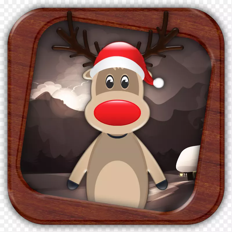 驯鹿圣诞装饰卡通棕色鲁道夫红鼻子驯鹿