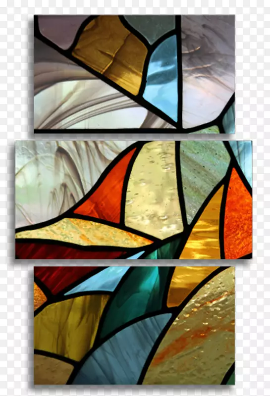 彩色玻璃现代艺术窗口彩绘玻璃
