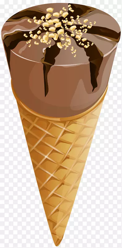 巧克力冰淇淋圆锥形圣代巧克力夹