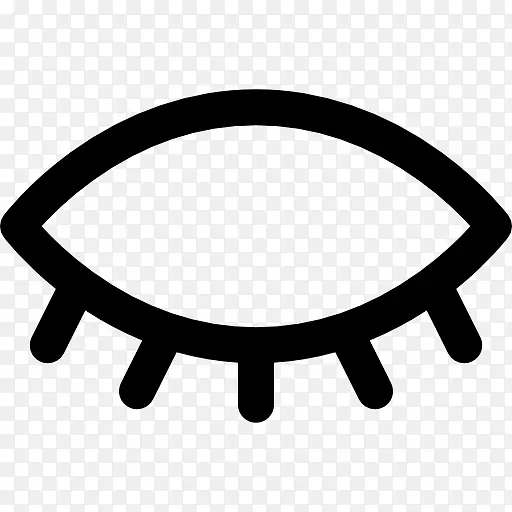 眼睛计算机图标符号.眨眼