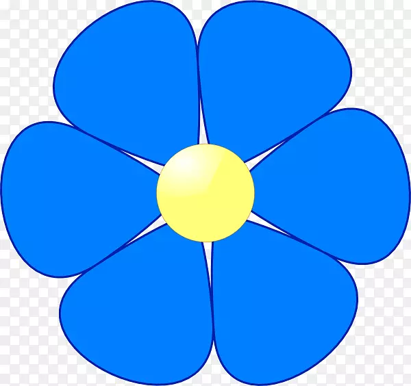 粉红花夹艺术-蓝色花朵边框