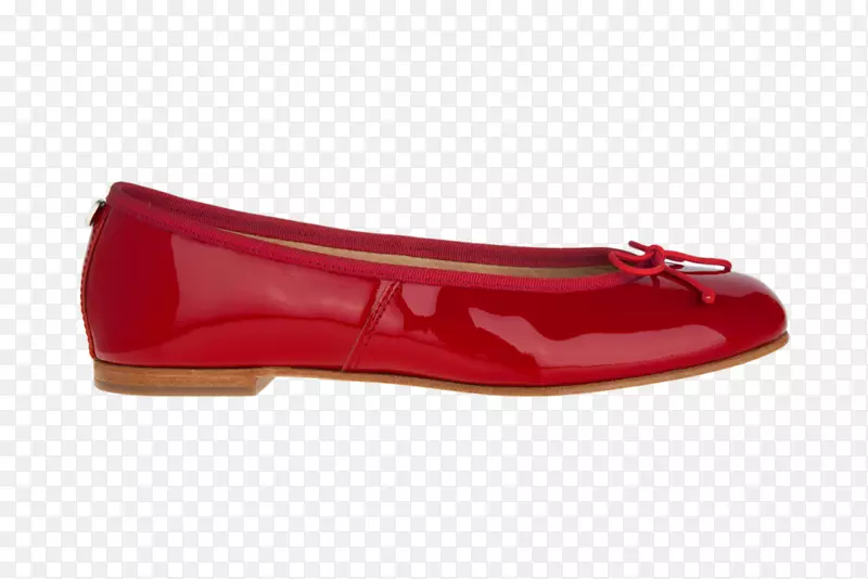 芭蕾平红色absatz真皮芭蕾舞鞋