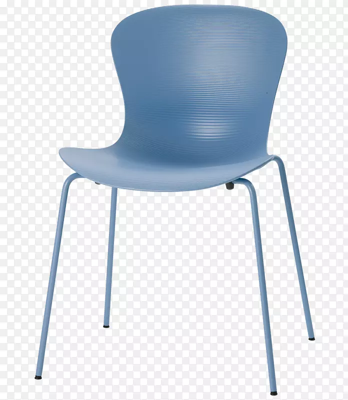 3107型椅子Fritz Hansen午睡吧凳子-天蓝色