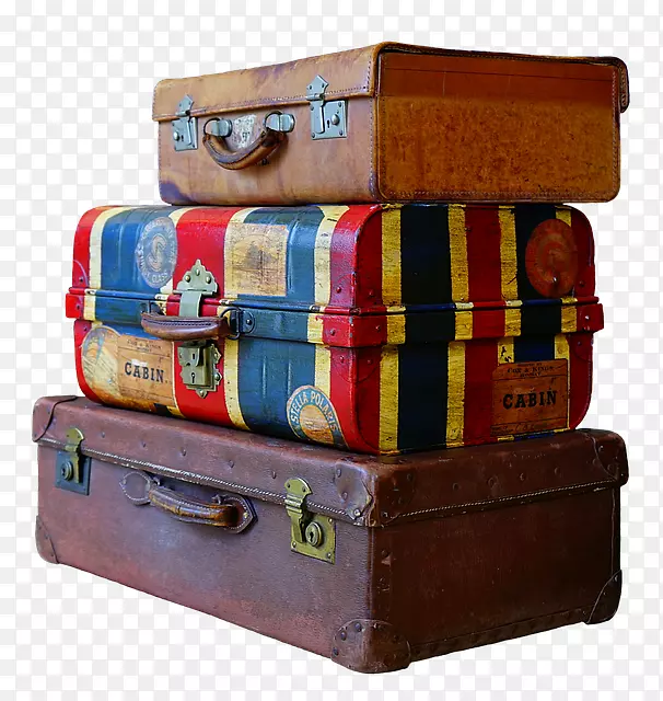 旅行箱、行李、旅行、度假-复古行李箱