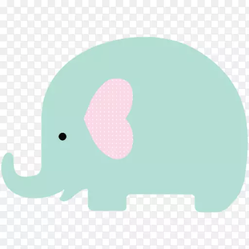 大象绿色剪贴画-复制品