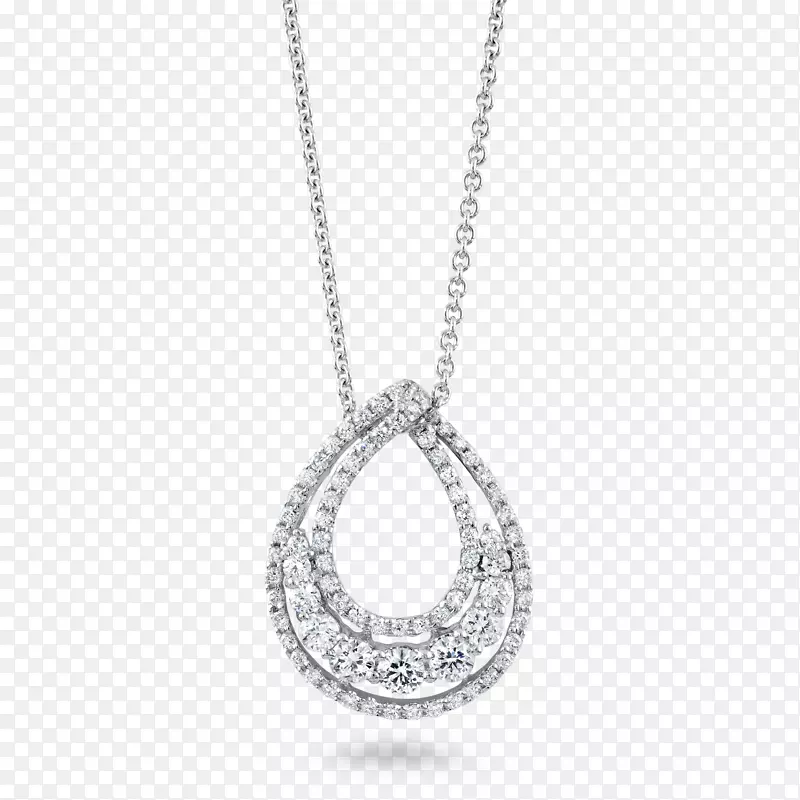 耳环项链魅力和吊坠钻石珠宝-白色珍珠链