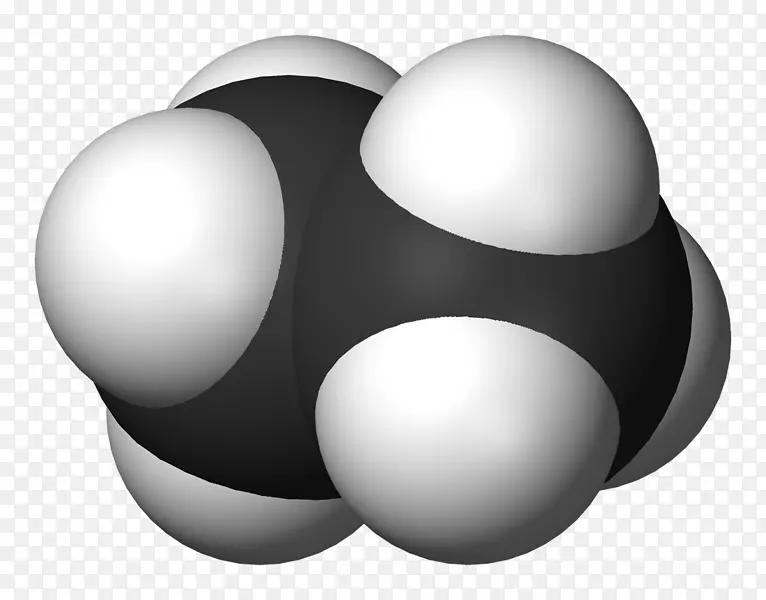 乙烷空间填充模型分子模型烷烃珠