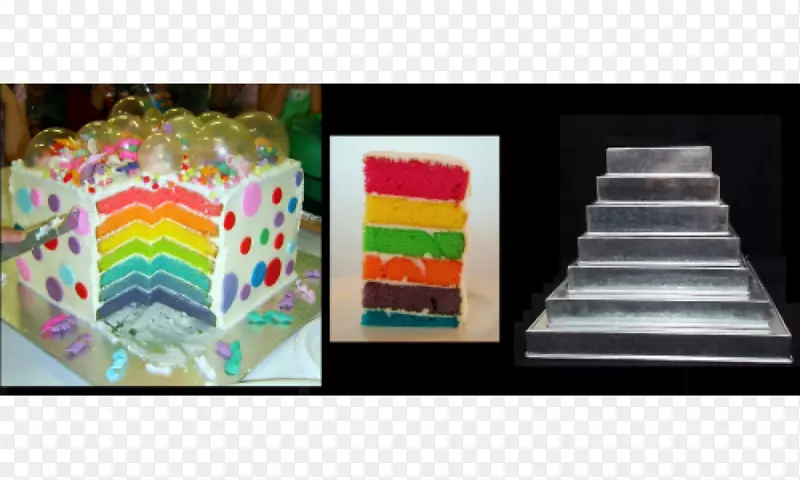 层蛋糕结婚蛋糕彩虹饼干蛋糕装饰.花瓣形状