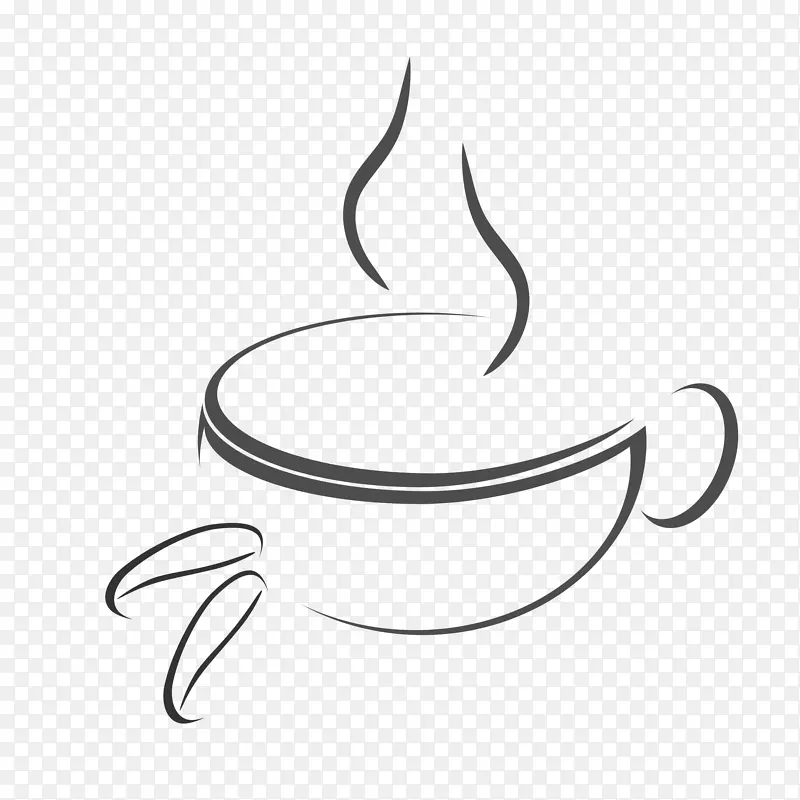 咖啡厅标志剪辑艺术-平面咖啡标志