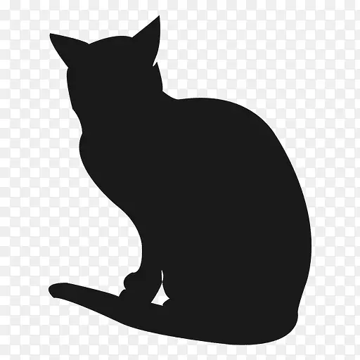 巴厘岛猫贴宠物家养短毛猫-黑猫攻击