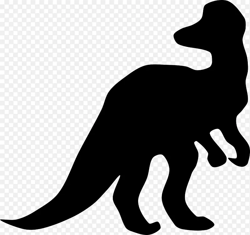 暴龙城恐龙剪贴画-动物剪影