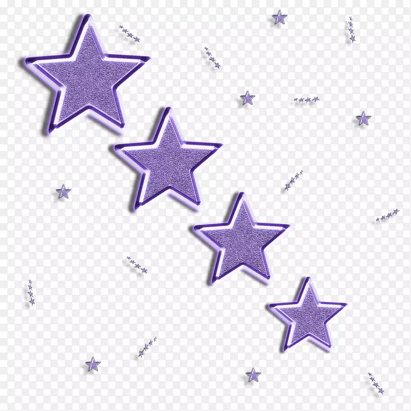 银星剪贴画-紫星