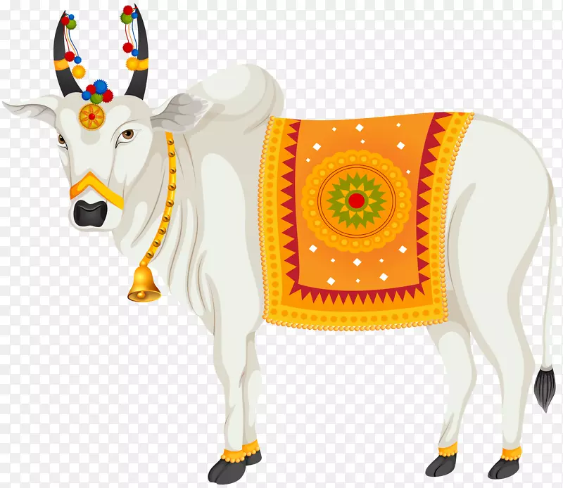 印度乳牛回圈牛Amrit Mahal剪贴画-la India
