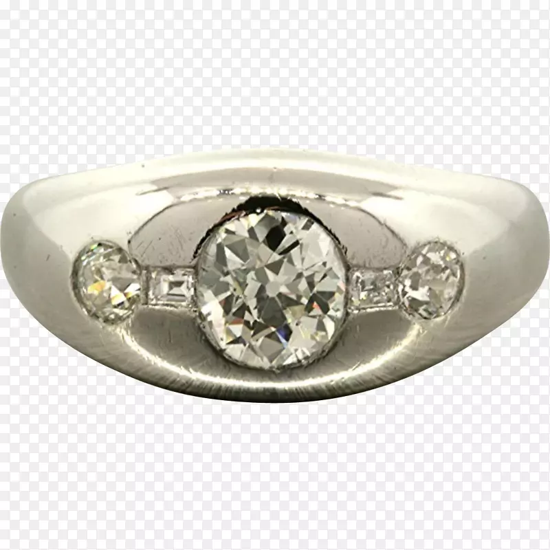 结婚戒指白金体珠宝银白金戒指