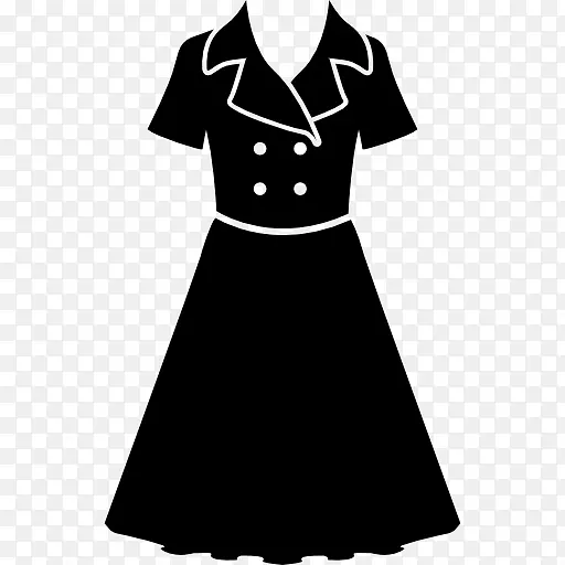 小黑连衣裙电脑图标-服装