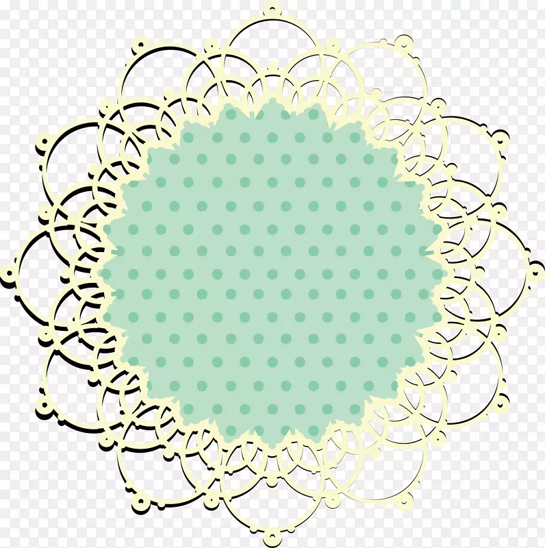 圆点绿色材质字体-圆圈