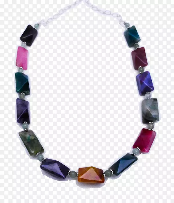 项链、手镯、耳环、宝石首饰.紫色玛瑙