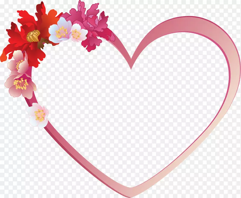 爱情剪贴画-情人节绚丽的花朵背景