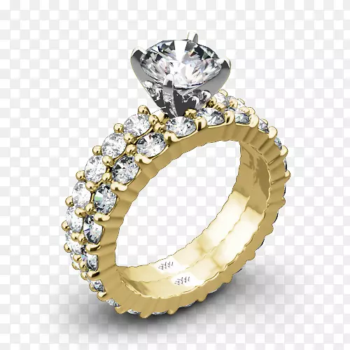 结婚戒指钻石金饰黄色钻石传单