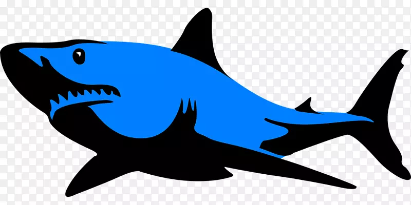 大白鲨蓝鲨剪贴画-鲨鱼