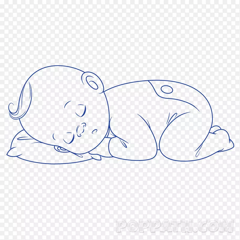 画线艺术剪贴画-婴儿睡眠