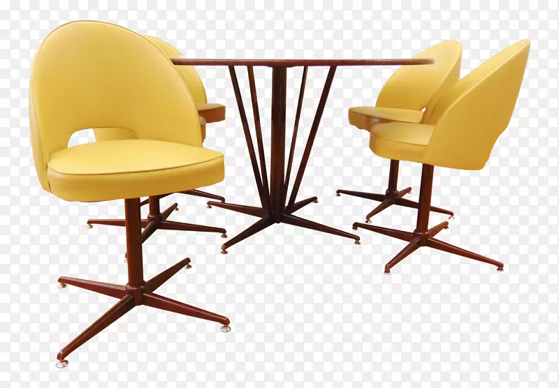 办公椅、塑料扶手、花园家具-现代化黄色