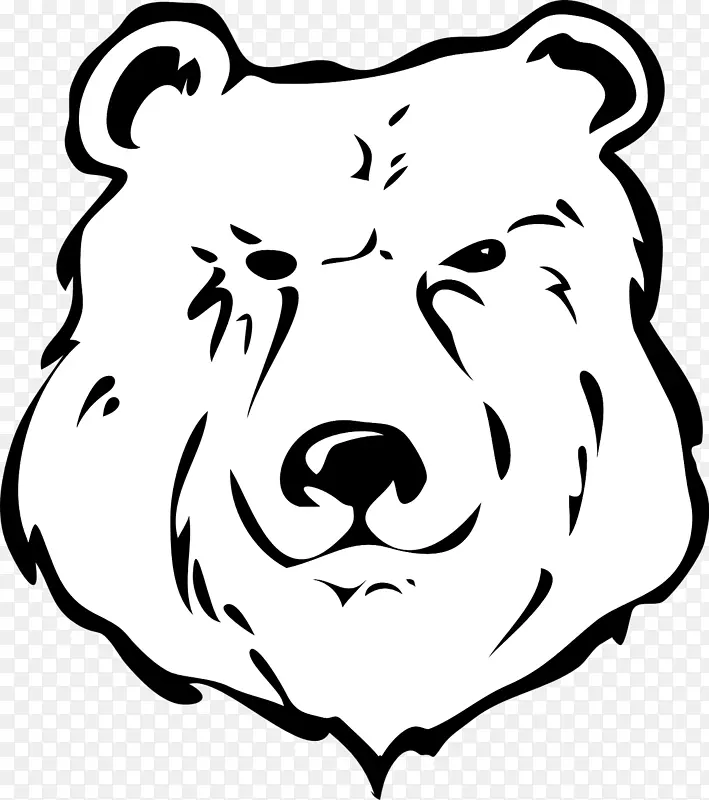 棕熊大熊猫灰熊剪贴画熊头图案