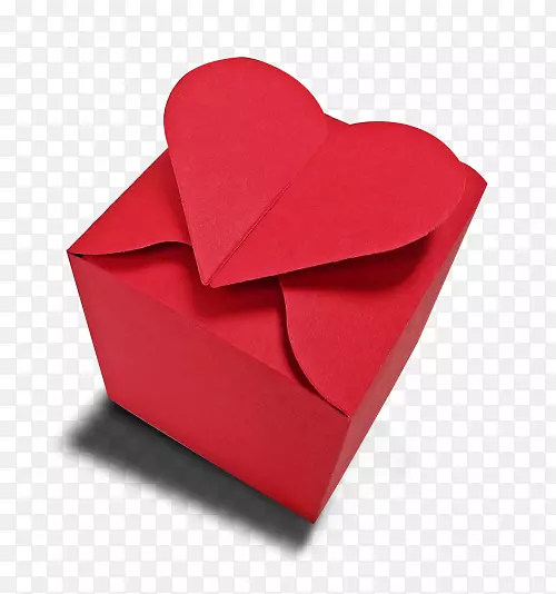 纸情人节折纸心红盒