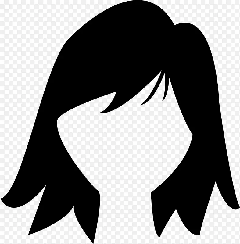 黑发电脑图标美容院-头发