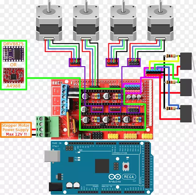 微控制器步进电机Arduino摩托车电动马达按钮